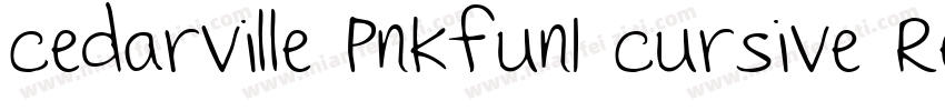 Cedarville Pnkfun1 Cursive Regular字体转换